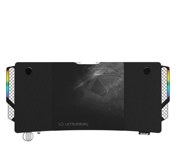 Ultradesk LEVEL V2 LED RGB (Czarne) (elektryczna regulacja) UDESK-LVALED-BB - 1133304 - zdjęcie 4